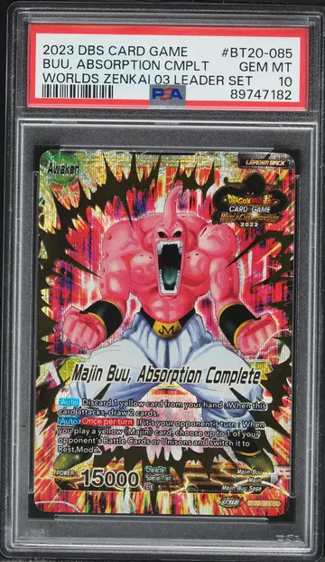 2023 Dragon Ball Super World Championship Zenkai 3 Majin Buu #BT20-085 PSA 10