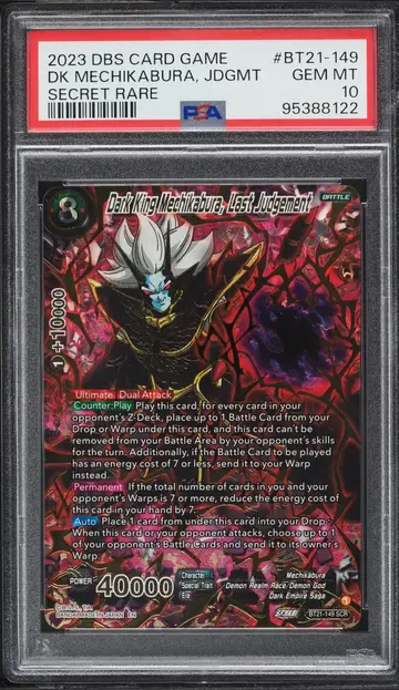 2023 Dragon Ball Super Wild Resurgence Dark King Mechikabura Last Judgement #BT21-149 PSA 10