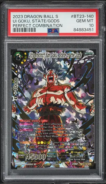 2023 Dragon Ball S Perfect Combination Ultra Instinct Goku, State Of Gods PSA 10