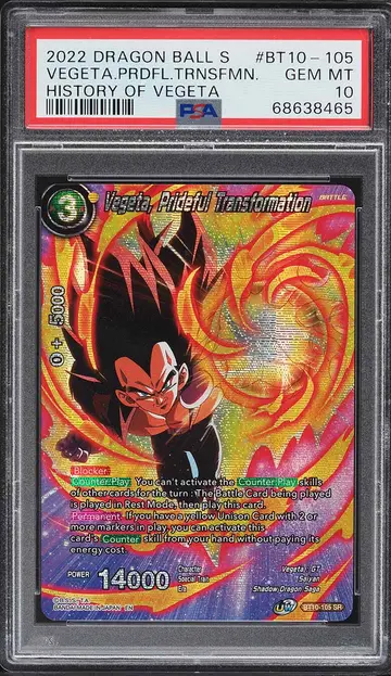 2022 Dragon Ball Super Theme Selection Vegeta Prideful Transformation PSA 10