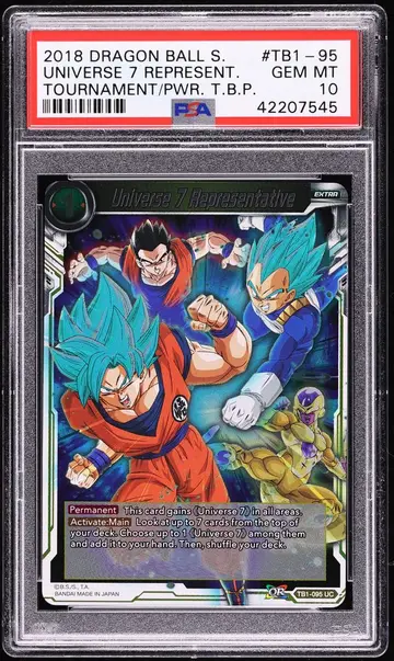 2018 Dragon Ball Super Tournament Of Power Universe 7 Representative PSA 10