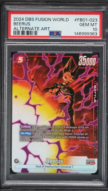 2024 Dragon Ball Super Fusion World Awakened Pulse Alt Art Beerus PSA 10