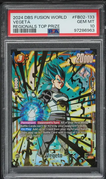 2024 Dragon Ball S Fusion World Regionals Top Prize Vegeta #FB02-133 PSA 10