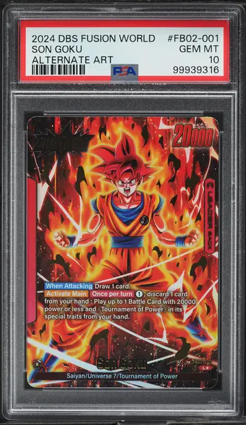 2024 Dragon Ball S Fusion World Blazing Aura Alt Art Son Goku #FB02-001 PSA 10