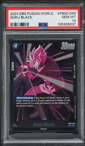 2024 Dragon Ball Super Fusion World Blazing Aura Goku Black #FB02-040 PSA 10