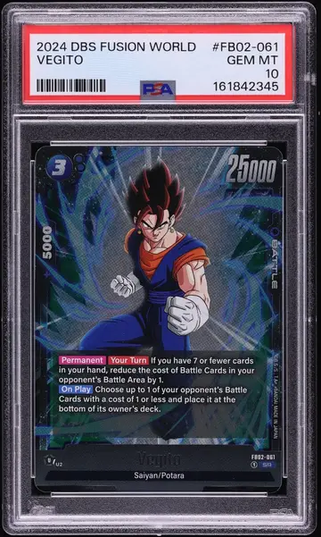 2024 Dragon Ball Super Fusion World Blazing Aura Vegito SR #FB02-061 PSA 10