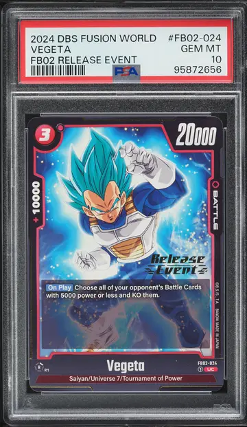 2024 Dragon Ball S Fusion World Blazing Aura Release Event Vegeta PSA 10
