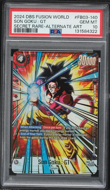 2024 Dragon Ball Super Fusion World Raging Roar Alt Art Son Goku GT #FB03-140 PSA 10