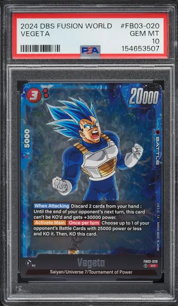 2024 Dragon Ball Super Fusion World Raging Roar Vegeta SR #FB03-020 PSA 10