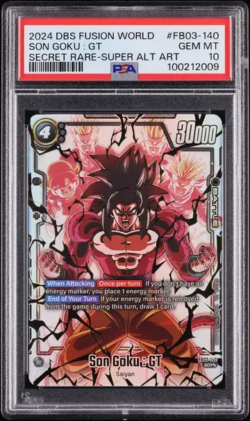 2024 Dragon Ball S Fusion World Raging Roar Super Alt Art Son Goku GT PSA 10
