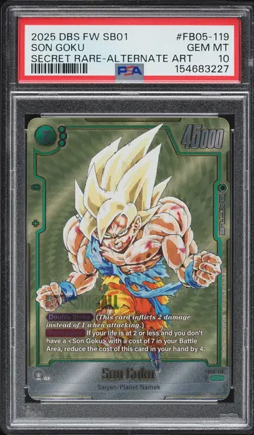 2025 Dragon Ball Super Fusion World Manga Booster 01 Son Goku SCR #FB05-119 PSA 10