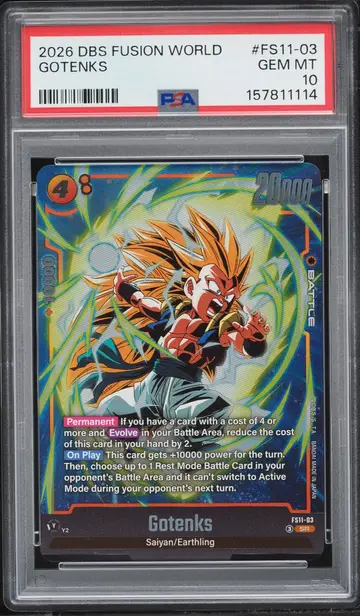 2026 Dragon Ball Super Fusion World Starter Deck EX The Phase Of Evolution Gotenks SR PSA 10