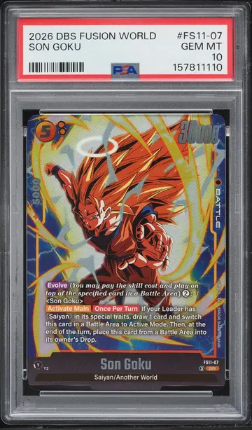 2026 Dragon Ball S Fusion World Starter Deck Ex Phase Of Evolution Son Goku #FS11-07 PSA 10